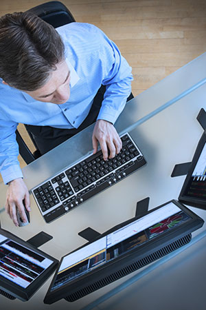 Man at a computer